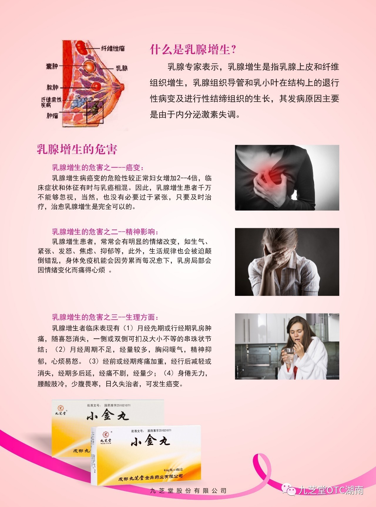 关爱女性,预防乳腺癌,治疗乳腺增生!——认准九芝堂小