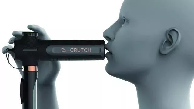 o2-crutch老年人氧气拐杖