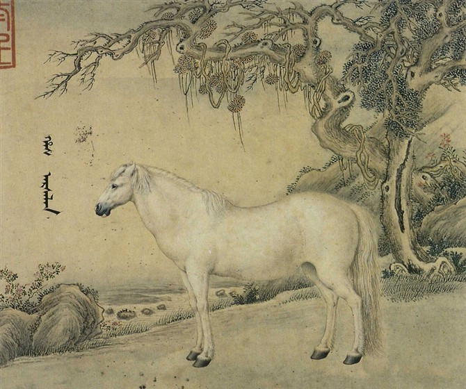 外国传教士画下了乾隆爷骑的十匹骏马