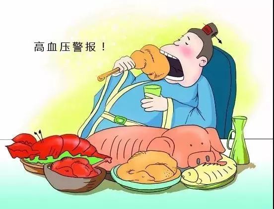 高血压病人要避免过食油腻.