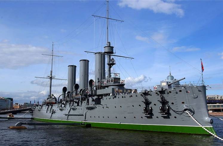 她改变了俄罗斯十月革命的号角阿芙乐尔号装甲巡洋舰