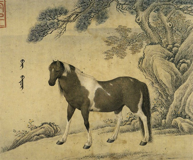 外国传教士画下了乾隆爷骑的十匹骏马
