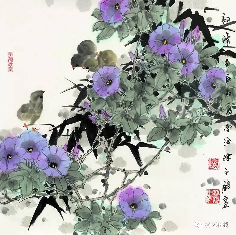 国画技法如何画好牵牛花