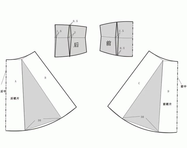 内衣纸样教程_内衣内裤纸样打板图(2)