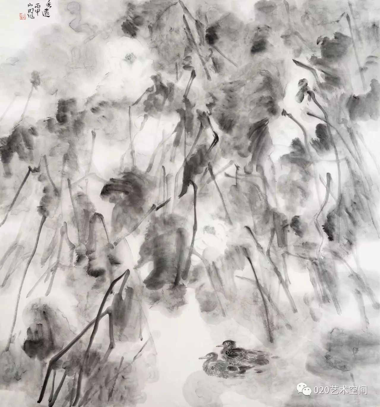 潘小明《香远》180×180cm 2016潘小明在惠州很突出,第十二届全国美展