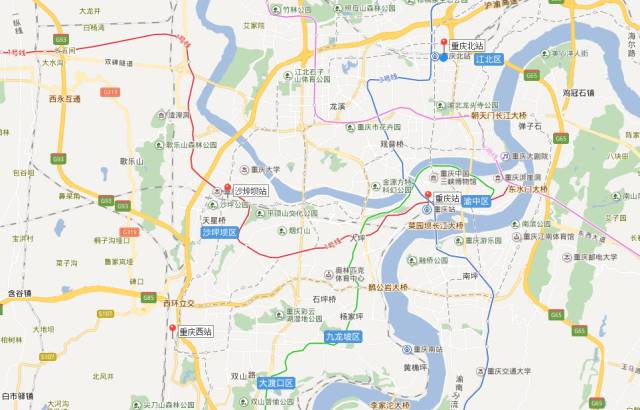 重庆西站位于重庆市沙坪坝区 原上桥东站(货运)站址 一看地图,隔了老图片