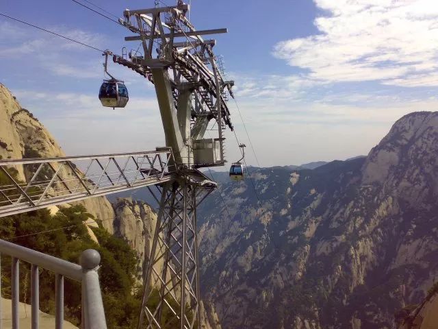 华山北峰三特索道停运检修公告