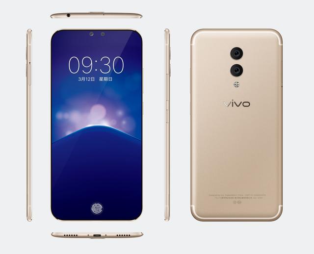 vivo xplay7渲染图流出 全面屏配屏下指纹