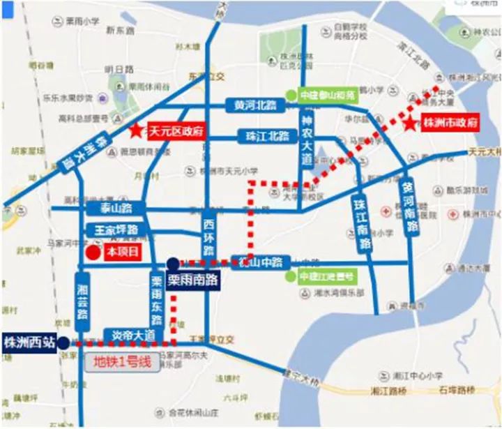 栗雨工业园,新马工业园等高新产业园区,市场需求强劲,是株洲市区交通