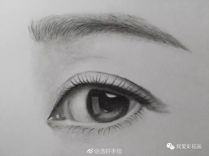 全碳笔画一只简单的眼睛,你能看出是谁的眼睛吗?