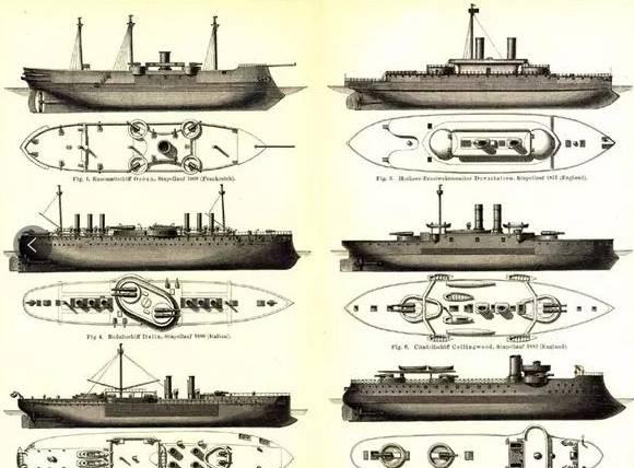 1861年,海军史上具有划时代意义的莫尼特号铁甲舰出现了.