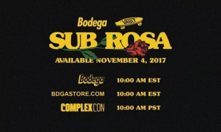 把玫瑰花穿在脚上~bodega x vans vault"sub rosa"发布!