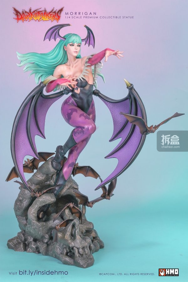 hmocollectiblescapcom恶魔战士莫莉卡darkstalkers–morrigan14雕像