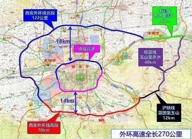 据陕西省住房和城乡建设厅消息,西安外环高速公路(南段),项目规划选址