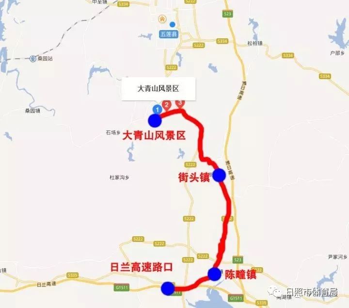 日兰高速到大青山风景区路线图