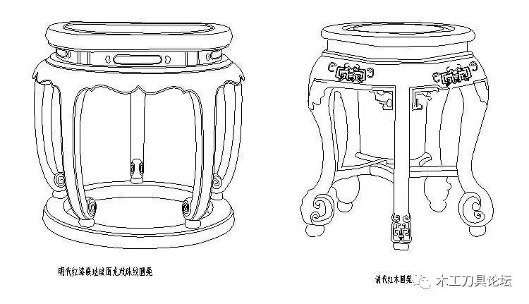 633个cad家具明清中式古典家具资料图集,包含桌,椅,凳,案,几等