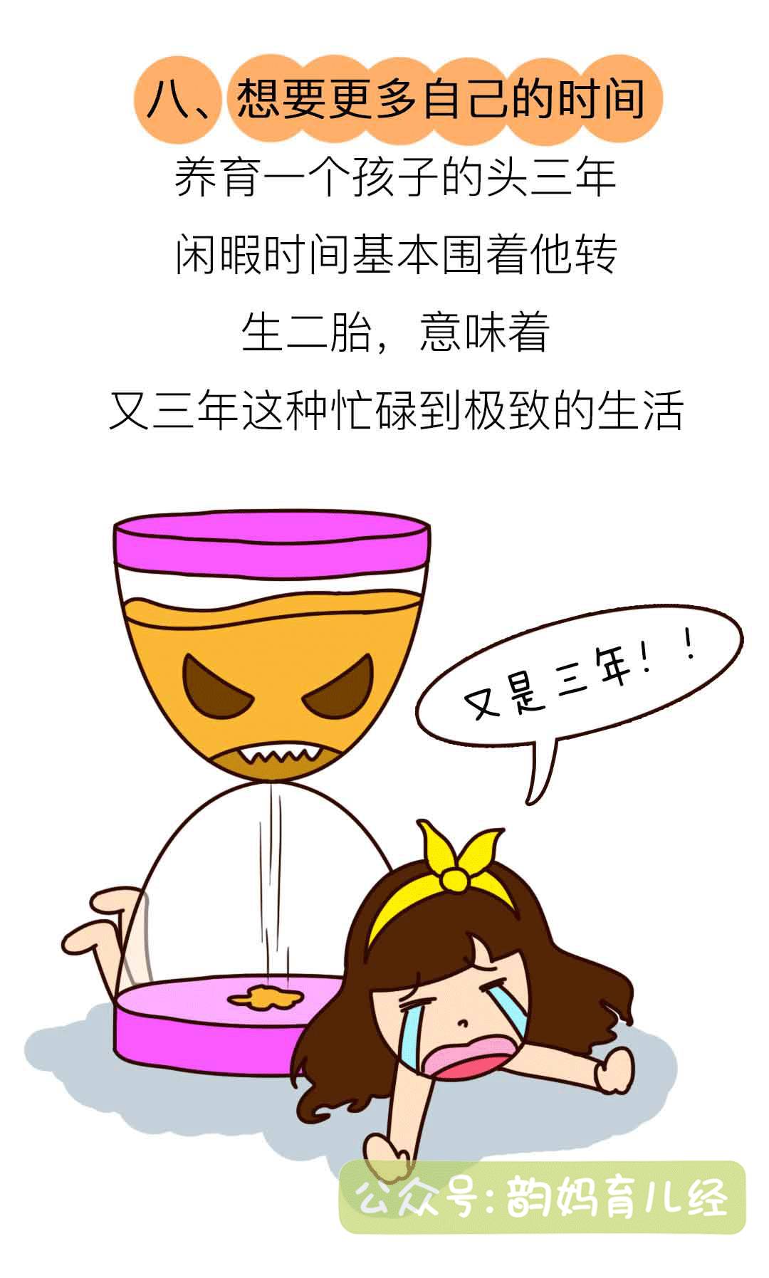 韵妈漫画:一位妈妈坚决不生二胎的8大理由,都是大实话.