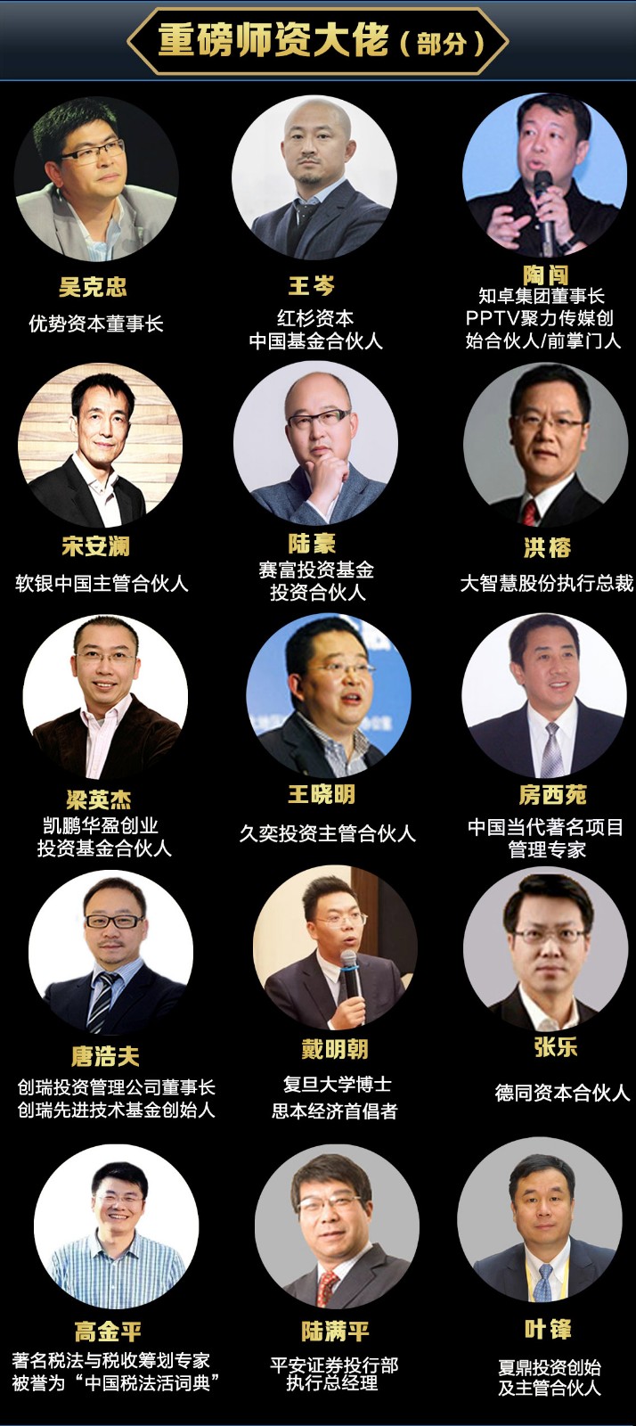 与顶级资本大佬面对面深入交流优势资本/同光平台董事长吴克忠"