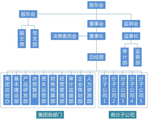 公司的组织结构图如下