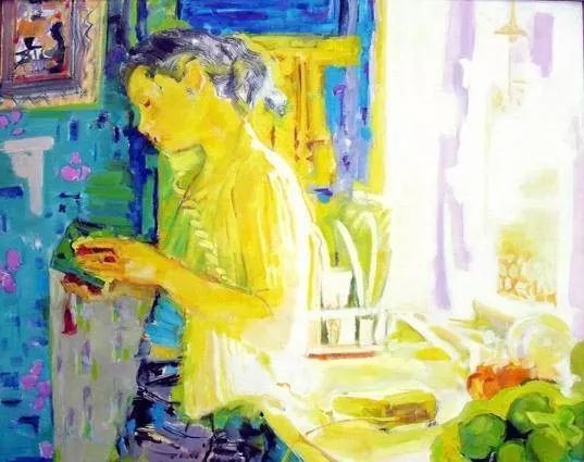 张笑蕊《standing at the window》2007年 65x85cm