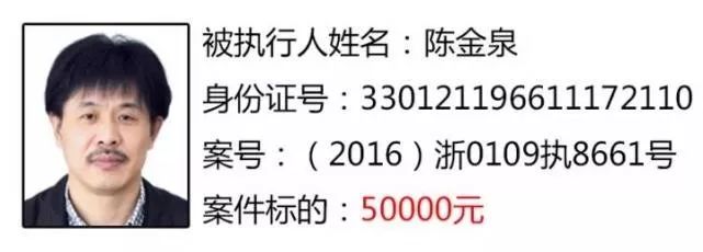 萧山又一批"老赖"曝光,有人欠下100多万!有线索请举报!