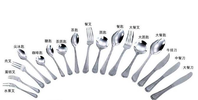 正文  西餐餐具包括刀,叉,汤匙,盘,酒杯,餐巾等,其规格之庞大种类之繁