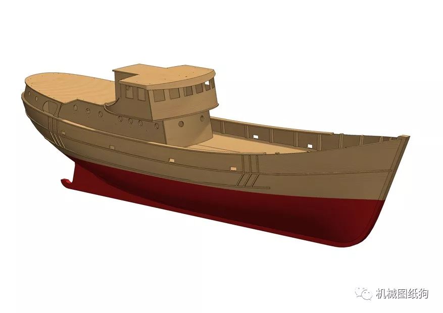 【海洋船舶】简易渔船模型图纸 solidworks设计