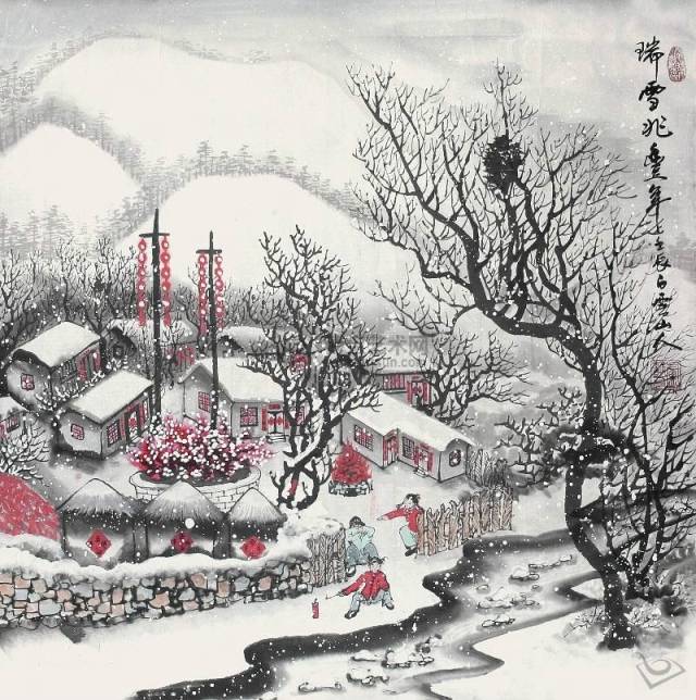 剪纸:瑞雪兆丰年