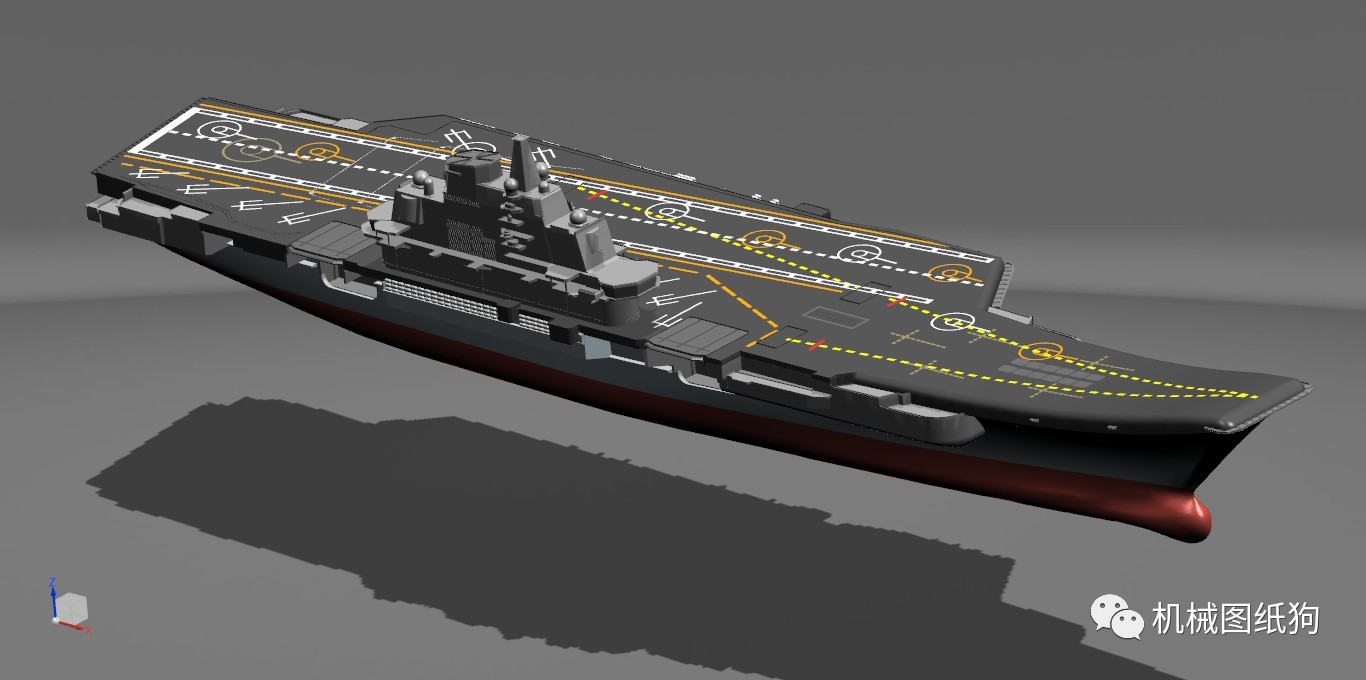 【海洋船舶】辽宁号航空母舰模型3d图纸 ug nx9设计 附igs stp x_t