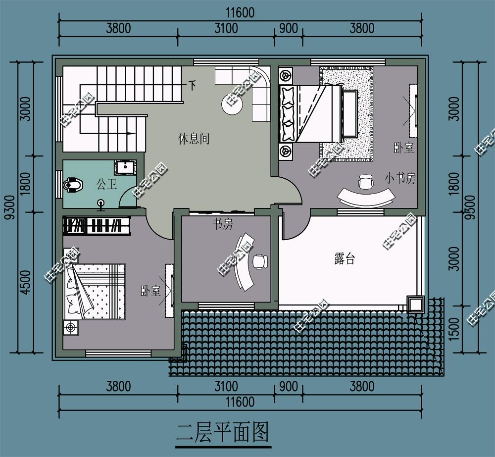 农村婆婆自建房,大客厅不如双卧室,11米9米含平面图