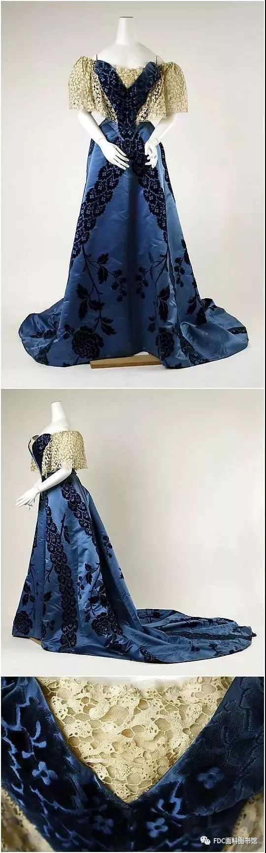 evening dress by worth 1898-1900值得一提的是,沃斯为每一个季节