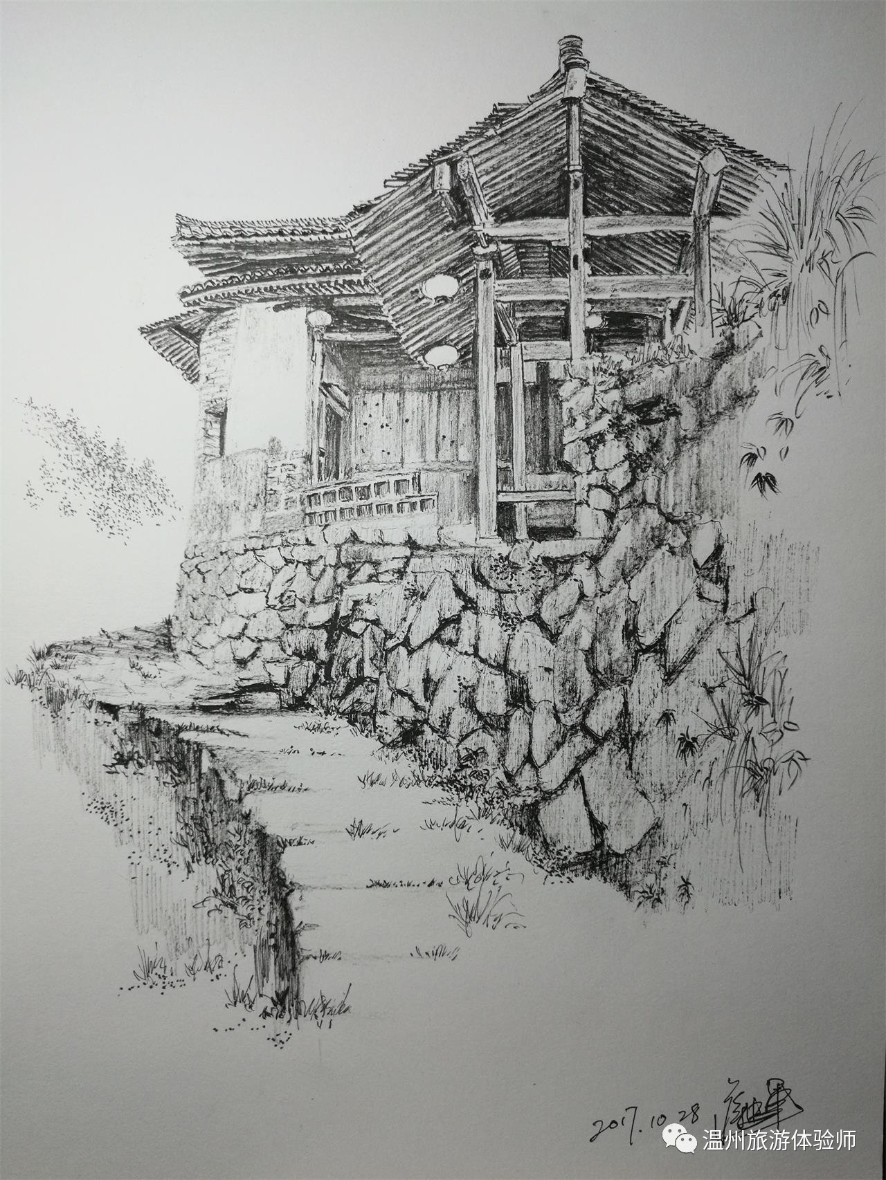 温州市旅游体验师蒋忠军:用钢笔作画,将家乡美景留存下来,推介出去.