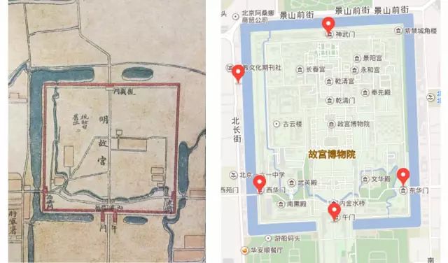 明故宫和北京故宫的对比图片