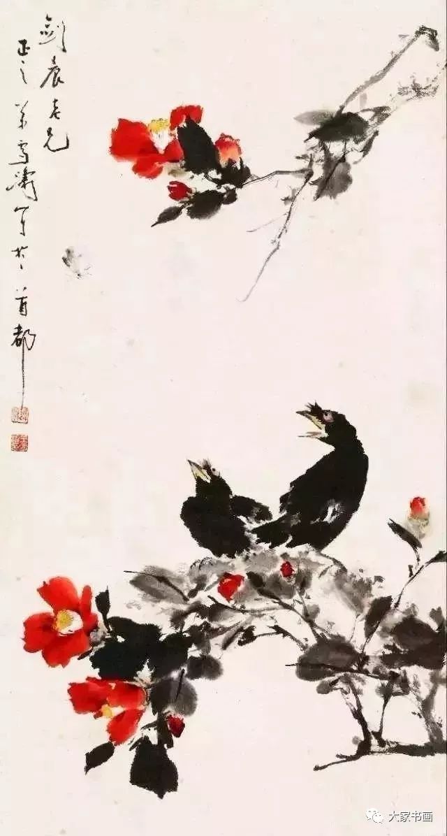 一代小写意花鸟画大师王雪涛笔下的八哥,精彩至极!