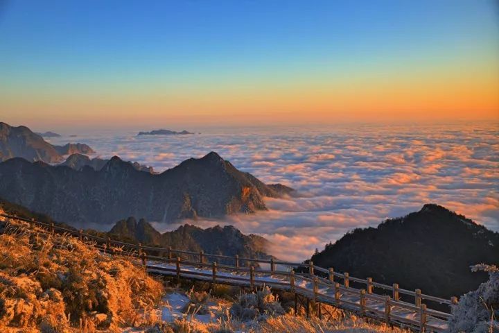 神农顶风景区海拔均在3000米以上,有着华中屋脊的美誉.