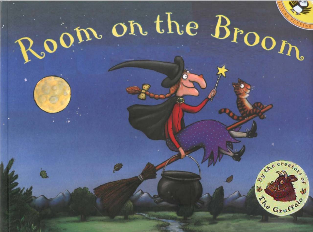 《女巫扫帚排排坐》(room on the broom)是一本非常经典的英文绘本,它