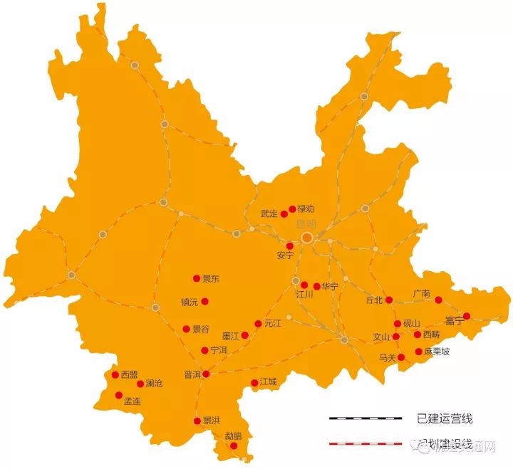 云南高铁无轨站点分布图