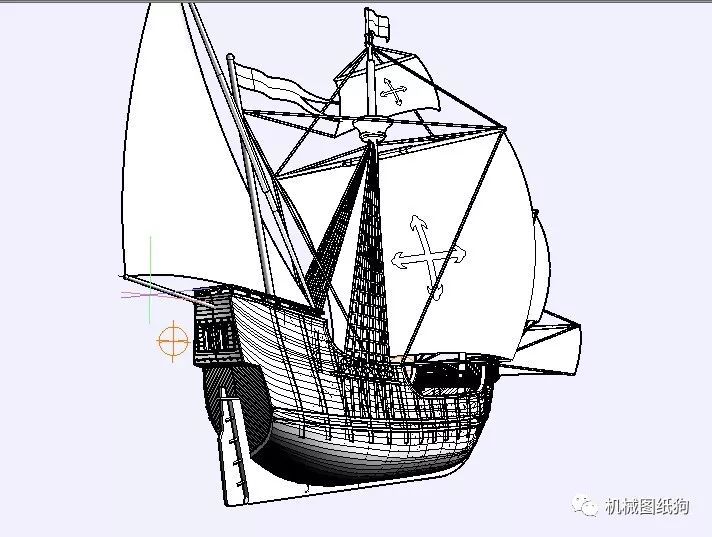 【海洋船舶】santa maria帆船设计图纸 autocad2010 iges和dwg格式