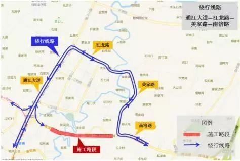 南岸南涪路拓宽改造,这些路段全封闭,多个公交站点大