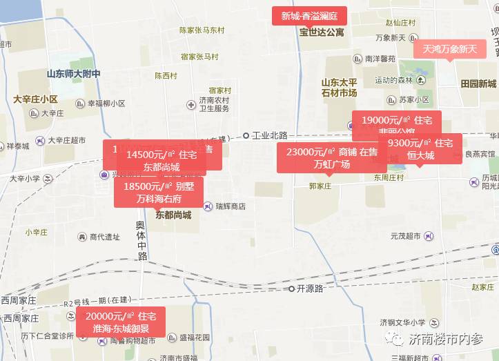 济南供地1436亩张马屯南北康土拍在即新东站房价直指2万周边房价如何