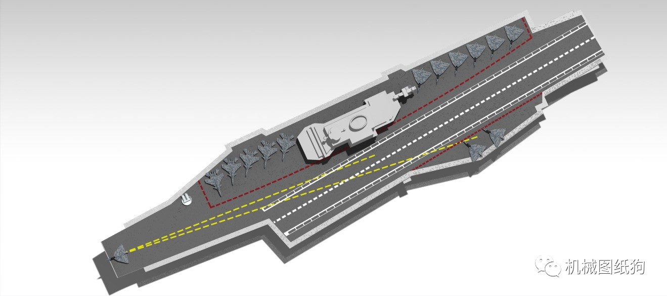 【海洋船舶】维兰玛迪雅号航空母舰设计图纸 catia建模 stp格式