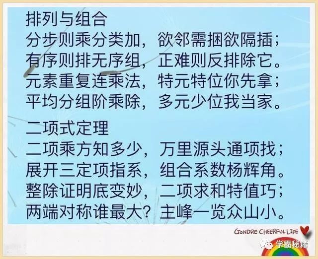 9则高中数学顺口溜,孩子数学"溜"起来