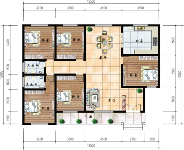 5款(一层农村自建房)造价15万,经典,实用-共存!