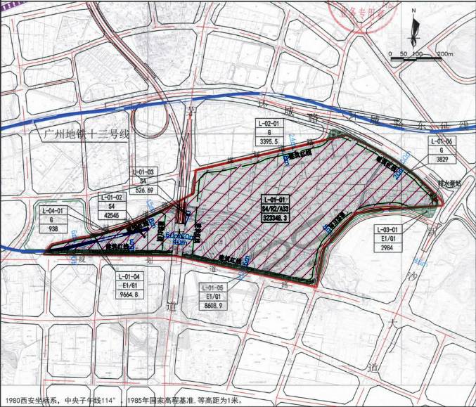 地块位置:增城区新塘镇地铁13号线官湖车辆段及上盖地铁 土地用途