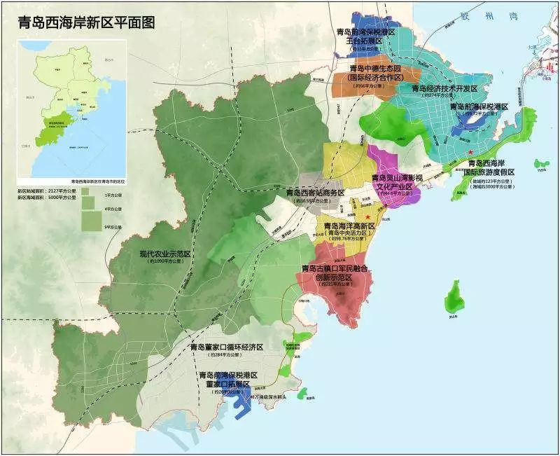 西海岸新区东区指的是(原青岛开发区+王台+灵山卫+黄山+积米崖)西区指