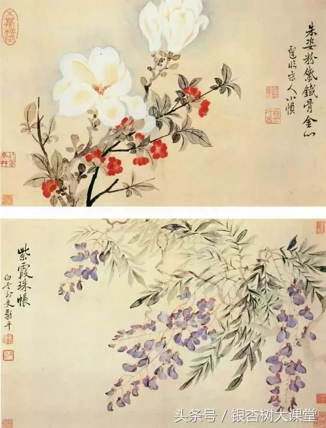 活色生香恽寿平没骨花卉作品欣赏