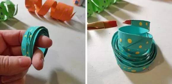 【手工】5款幼儿园创意手工制作彩色小花蛇,效果非常
