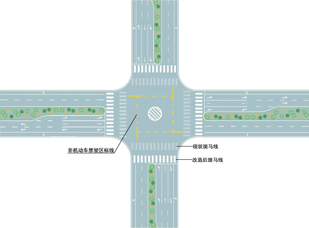 人行道后移,北京路口将增设这两种线!