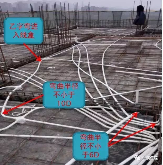 线管不小于150mm,依次类推),pvc管的连接套管用专用胶水粘接,强弱电