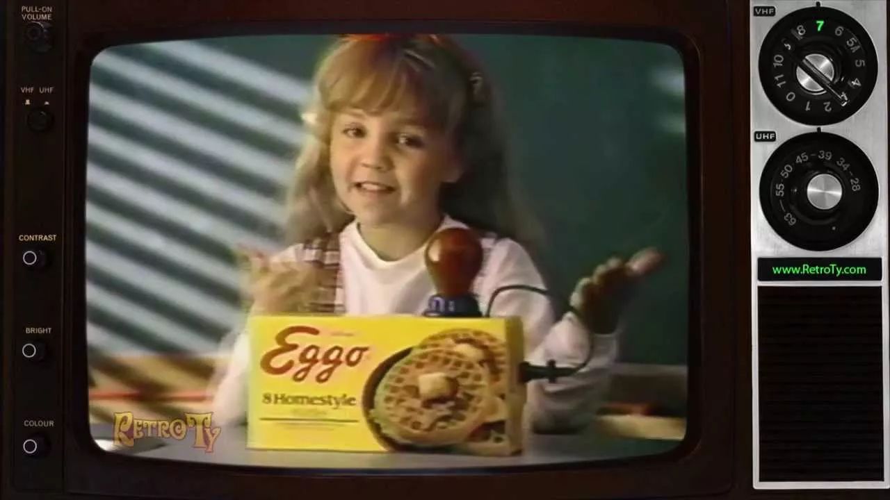 80年代家乐氏eggo华夫饼电视广告